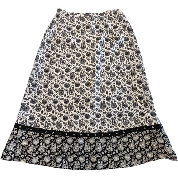 VTG Cristina Gatto Cottagecore Y2K Feminine Floral Parisian Midi LINEN Skirt 📐S - Picture 2 of 7